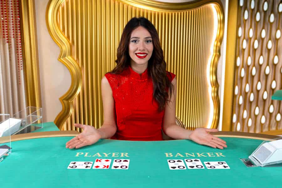 Speed baccarat dealer with cards
