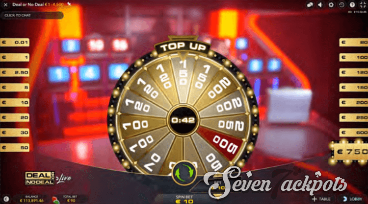 Deal or No Deal top-up step