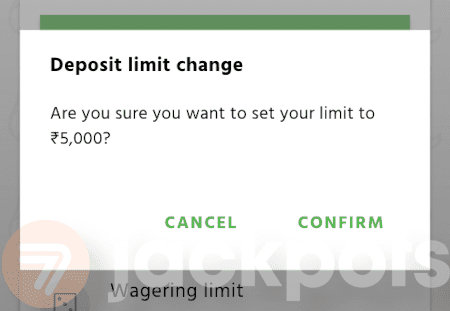 screenshot how to set a gambling limit step 5