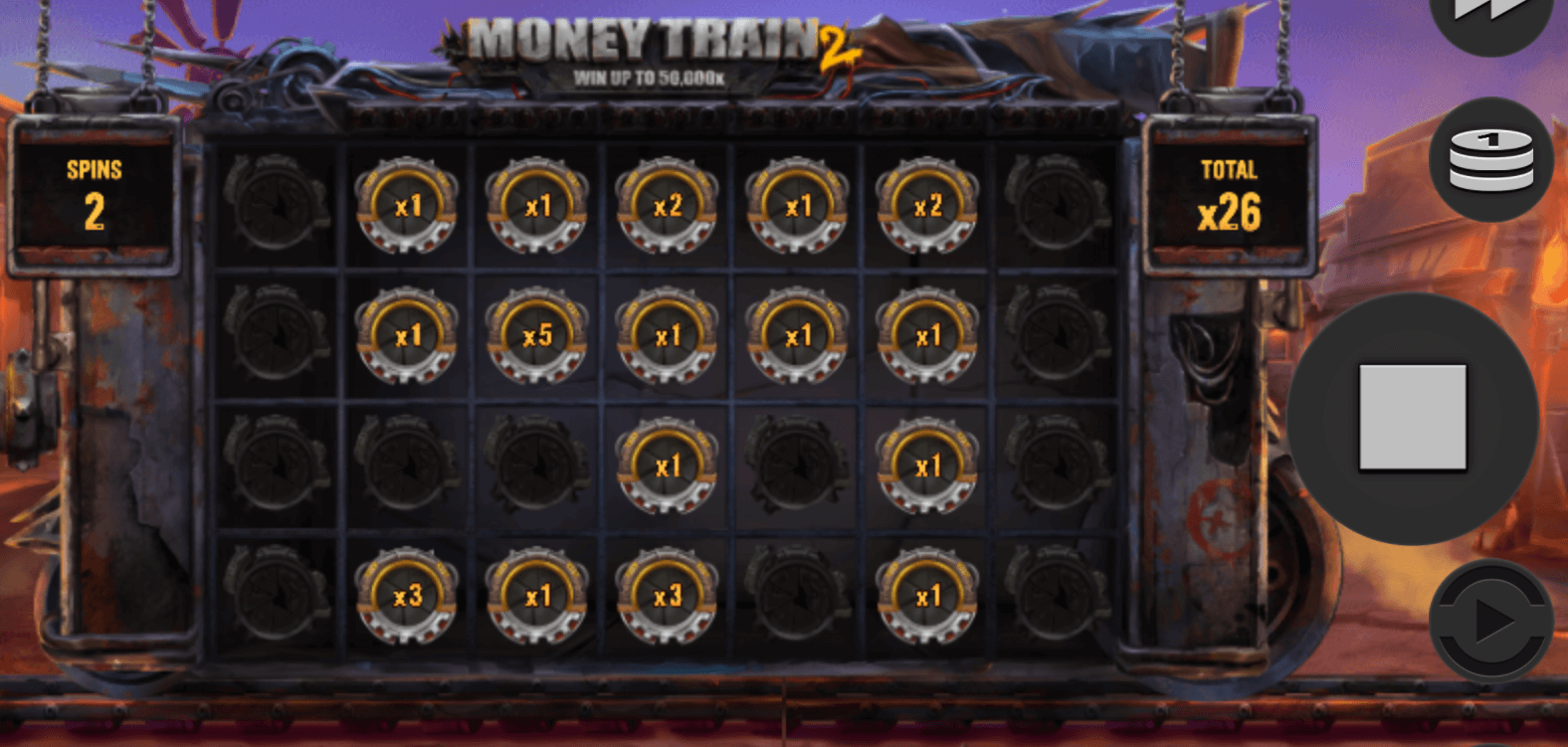 Money Train 2 slot bonus round screenshot